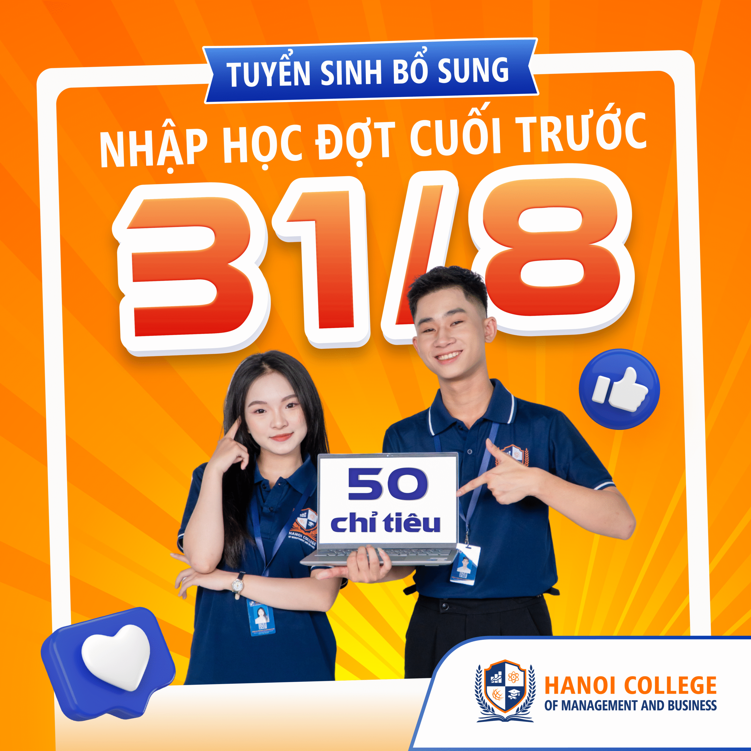 Cao đẳng Quản lý và kinh doanh Hà Nội tuyển sinh bổ sung đợt 2 trước 31/8